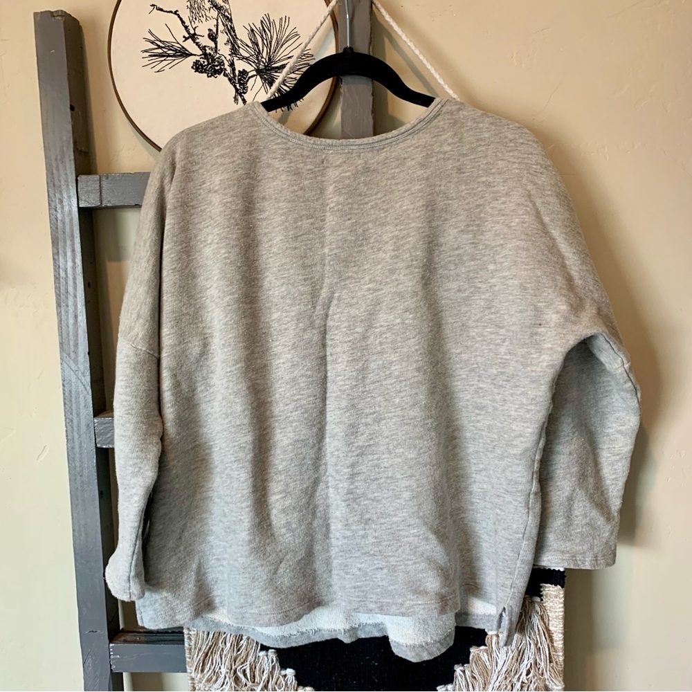 Sundance Pullover Women’s Quarter Sleeve Gray Size L  #314 - Picture 4 of 4